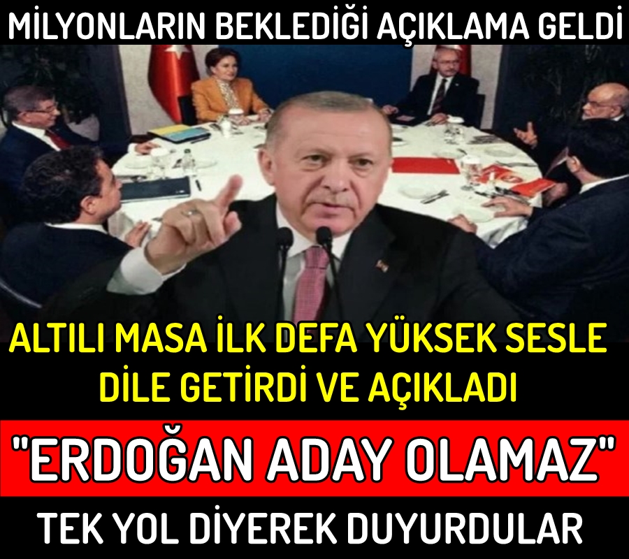 Erdoğan'ın adaylığı mümkün değil ! Tek yol diyerek açıkladılar...