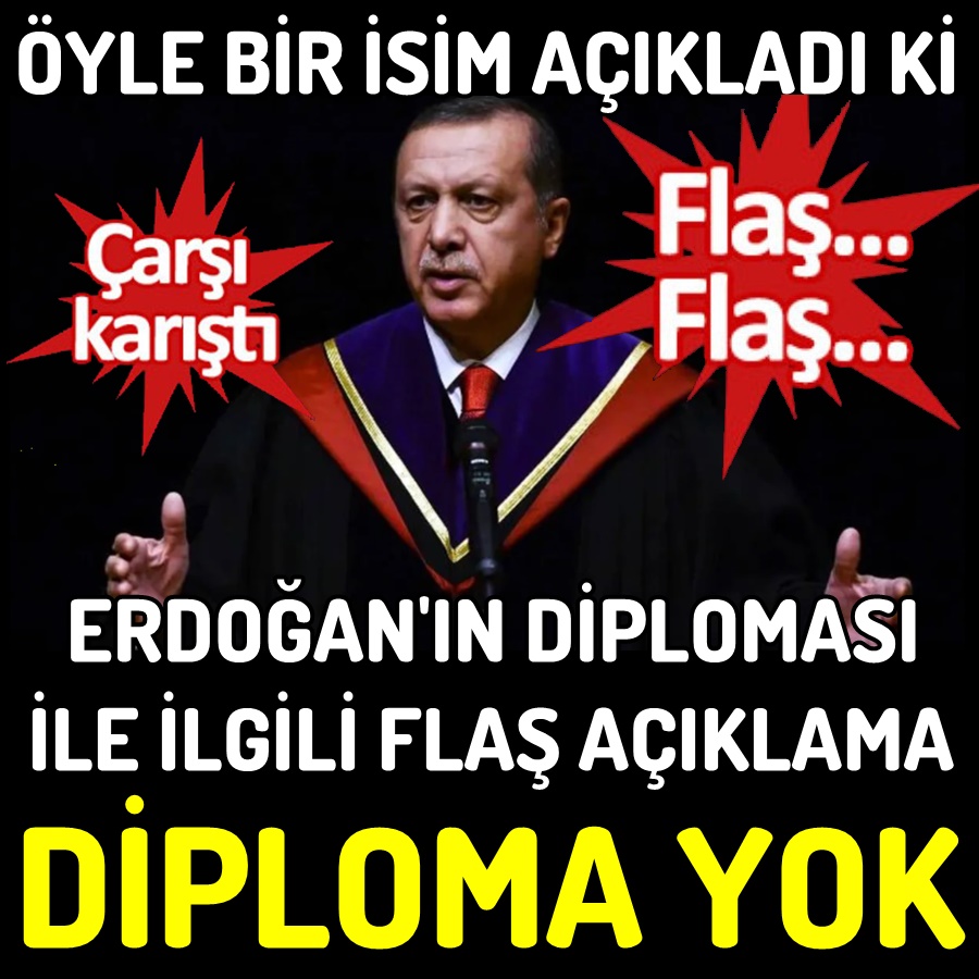 Erdoğan'ın diplomasını bulamadık...