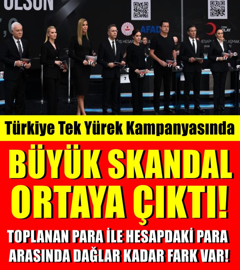 Türkiye tek yürek kampanyasında büyük skandal